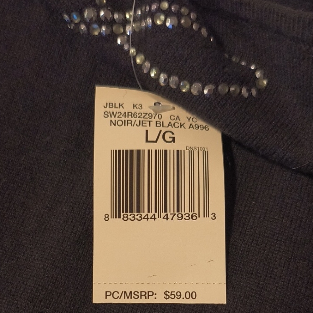 Guess Black Rhinestone Logo Sweater - Picture 2 of 3